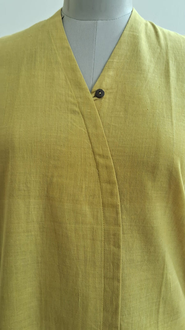 Mustard Plain Khadi Co-ord Set