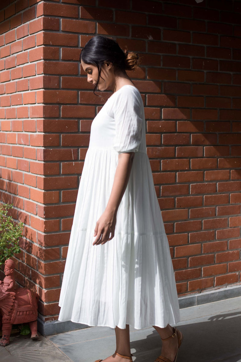 arkitaip - The Daisy Mini Slip Dress in white